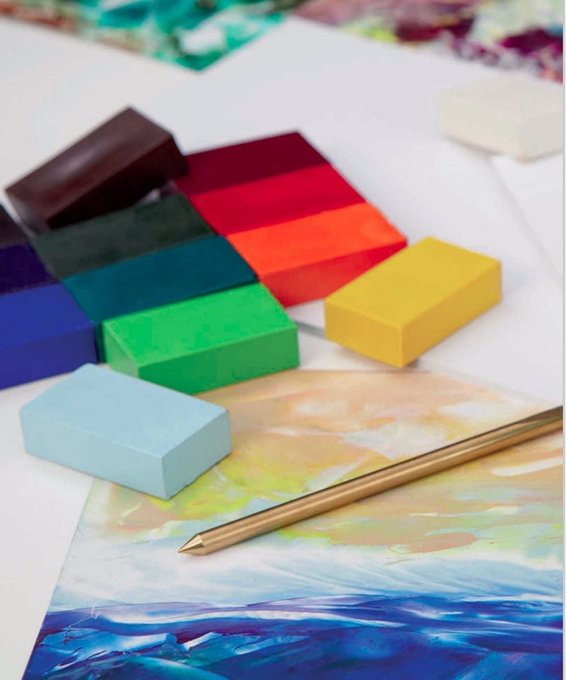 Mercurius Encaustic Art The Original - BASIC SELECTION Set of 16 -Encaustic Wax Block Colors Set -Non-Toxic, Beeswax For Encaustic Art Supplies -Handcrafted in Germany - Image 4